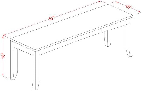 East West Furniture LYVA6-ESP-W 6 Piece Kitchen Table Set Contains a Rectangl...