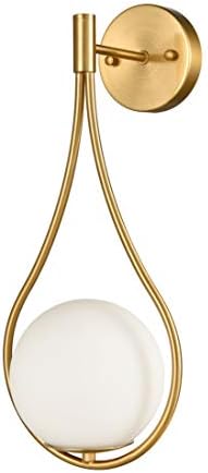 HOLKIRT Mid-Century Brass Globe Wall Sconce, Vanity Light Set of 2