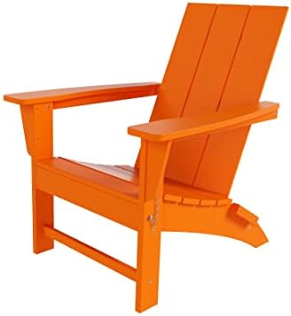 WestinTrends Ashore Modern Outdoor Folding Adirondack Chair, Orange