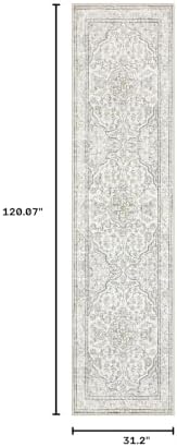 Lahome Oriental Runner for Hallways 2.5x10 Washable Beige Kitchen Runners Non...