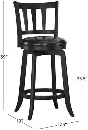 Hillsdale Presque Isle Swivel Stool, Counter Height, Black