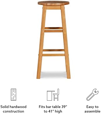 Linon 29-Inch Barstool With Round Seat