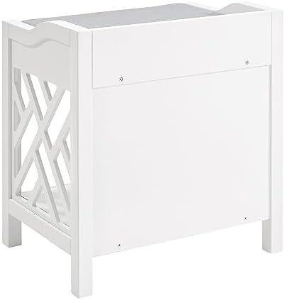 Alaterre Furniture Coventry Bench Stool with Cushion - Pine Wood Bench for En...