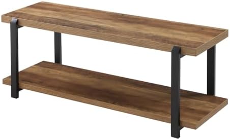 FOLUBAN Entryway Bench, Industrial Shoe Storage Bench for Bedroom Living Room...