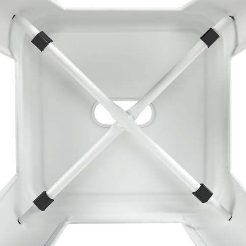 Yaheetech 30 Inch Metal Bar Stools Set of 4, Stackable Barstools, White