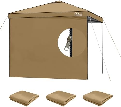 10X10 Canopy Tent Sidewalls with Zipper for Canopy Frame, 3Pcs Sunwalls