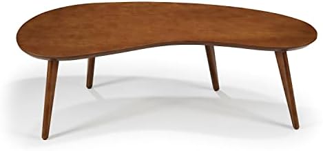 Mid Century Modern Abstract Shaped Coffee Table/Solid Wood/Castanho Finish