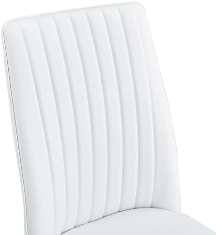 Upholstered Dining Chairs Set of 6, Mid-Century Modern Leather Dining Room Ch...