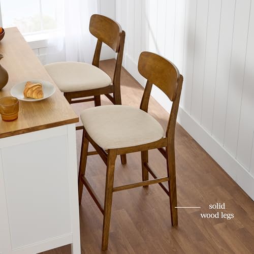 Best Choice Products Bar Stool Set of 2, Modern Farmhouse Counter Height Stoo...