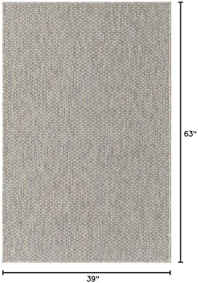 Rugs.com - Outdoor Solid Rug – 3' 1 x 5' 3 Light Gray Indoor/Outdoor ...
