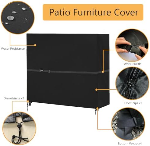 FLYMEI Outdoor Swing Cover 3Seater, 87'' (L) x 60''(W) x 72