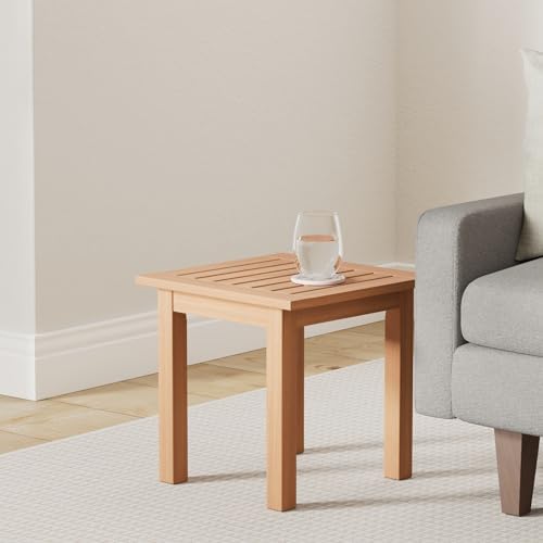 Furinno TIOMAN Outdoor Square Patio Table, Natural