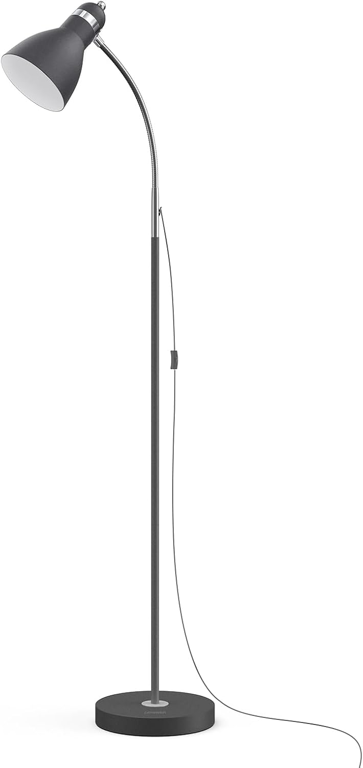 LEPOWER Floor Lamp, Metal Standing Lamp with Adjustable Gooseneck for Dorm