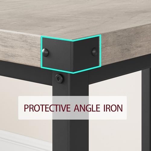 Dining Table Set for 4 with 2 Benches, 3-Piece Kitchen Table Set, Space-Savin...