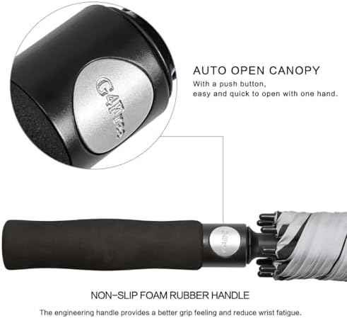 G4Free 47/54/62/68/72 Inch Golf Umbrella Windproof Auto Open Large Umbrella