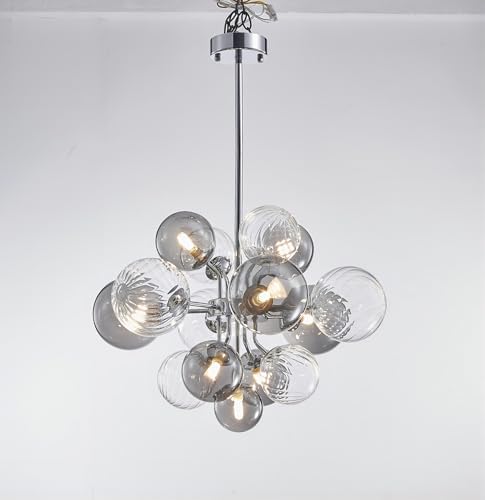 Mid Century Bubble Chandelier 8-Light 24in Sputnik Pendant Light Fixture