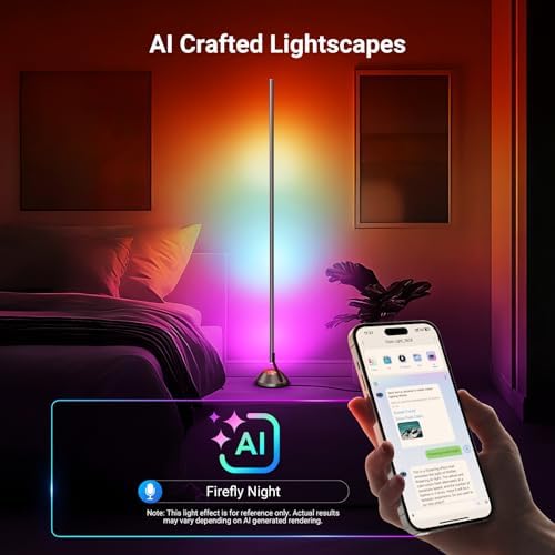 NEEWER Smart RGB IC W Floor Lamp, 1500lm LED Standing Corner Light Compatible...