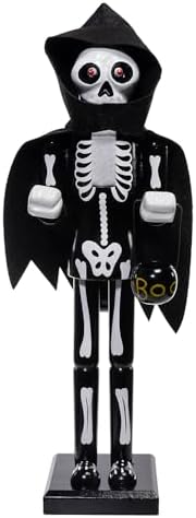 Kurt Adler 15-inch Wooden Halloween Skull Nutcracker