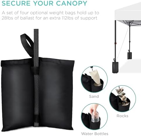 Best Choice Products 10x10ft Pop Up Canopy Tent, Outdoor Shade, 1 Person 1 Mi...