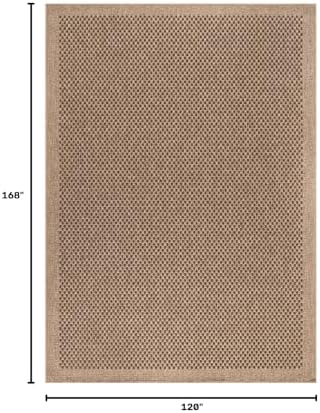 CAMILSON Easy Jute Rug 10x14, Indoor Outdoor Natural Color Fiber Area Rugs fo...