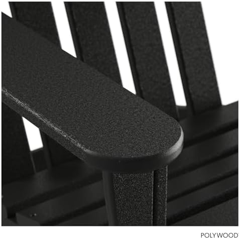 POLYWOOD AD4030BL Classic Outdoor Adirondack Chair, Black