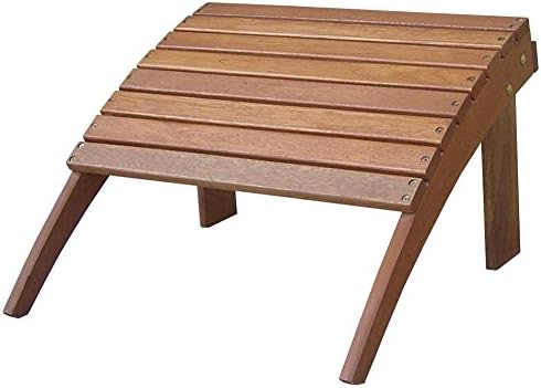 Linon Home Dcor Linon Adirondack Woodstock Ottoman, Teak Stain, Acorn, 21.6&q...