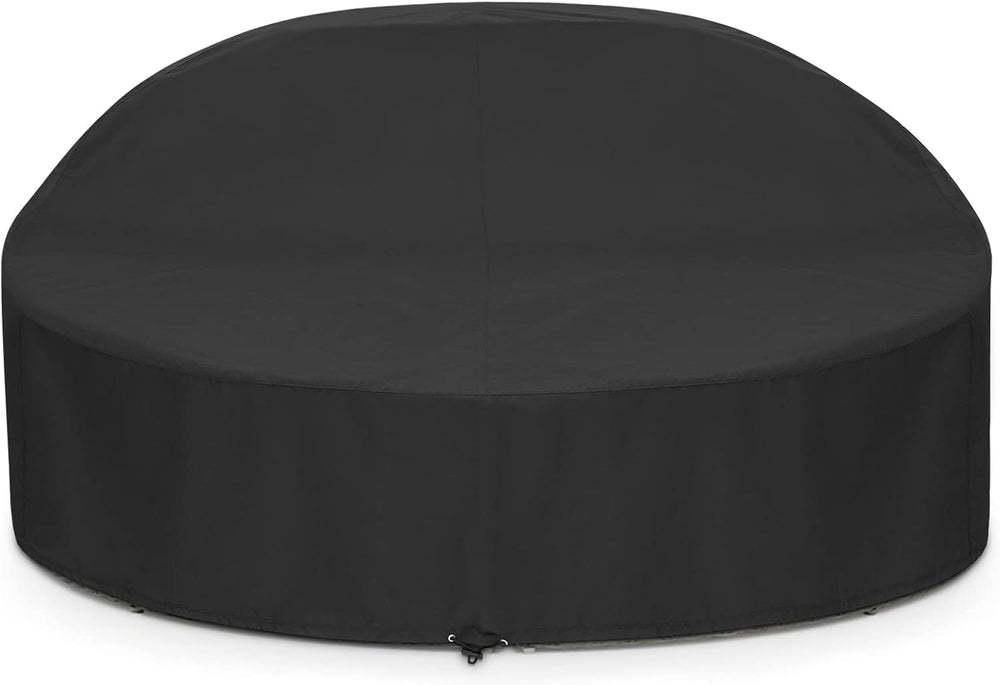 SunPatio Outdoor Daybed Cover, Heavy Duty Waterproof Round Canopy Sofa Bed Co...