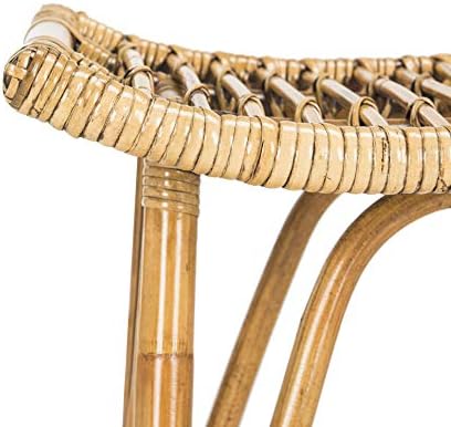 Safavieh Home Collection Leda Brown Rattan 26-inch Counter Stool