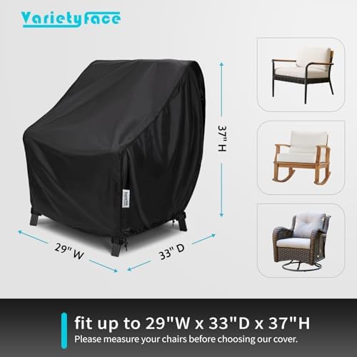 Outdoor Chair Cover for Adirondack, Waterproof, Fit 29x33x37 in
