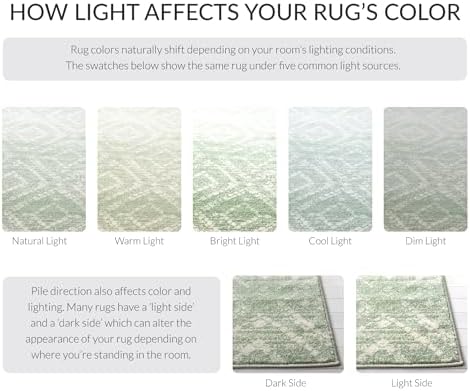 SAFAVIEH Adirondack Collection Area Rug - 6' x 9', Green & Ivory,...