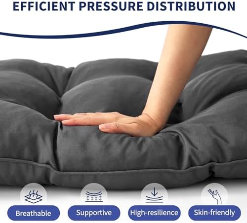 IPYNBAP Outdoor Bench Cushion, 48x18x5 Inch, Dark Grey