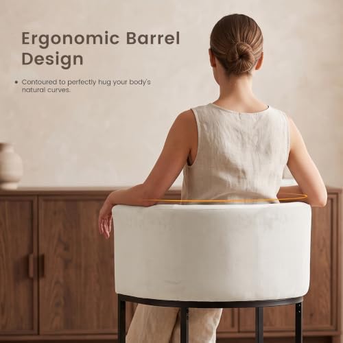 GRUSIGN Chenille Counter Height Bar Stools Set of 2, 26" Kitchen Island ...