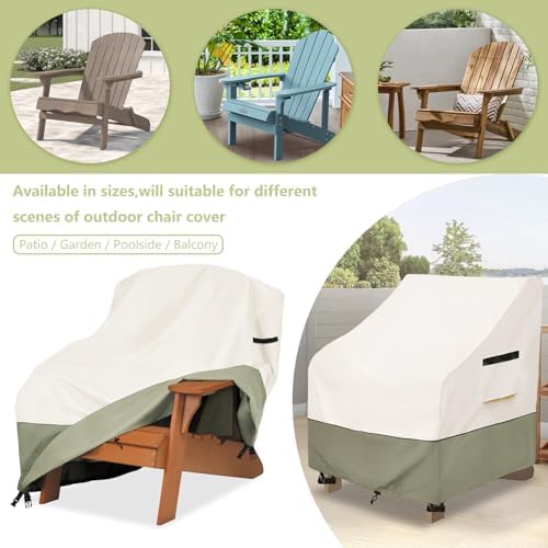 Patio Adirondack Chair Cover 32 W x 35 D x 36 H inches,600D Heavy Duty Waterp...