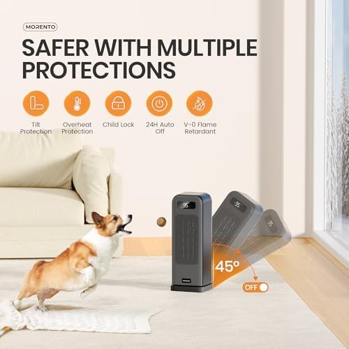 MORENTO Space Heaters for Indoor Use, Smart Space Heater, Wi-Fi & Voice C...