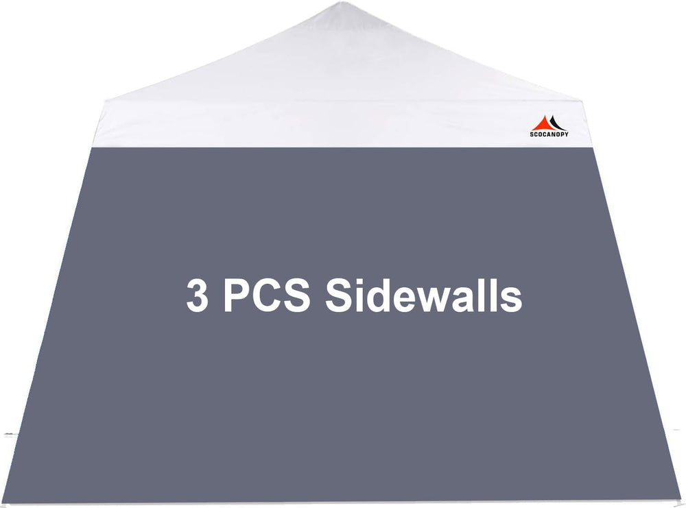 SCOCANOPY SideWall for 10x10ft Slant Leg Canopy Frame, 3 Pack SunWall Only,Da...