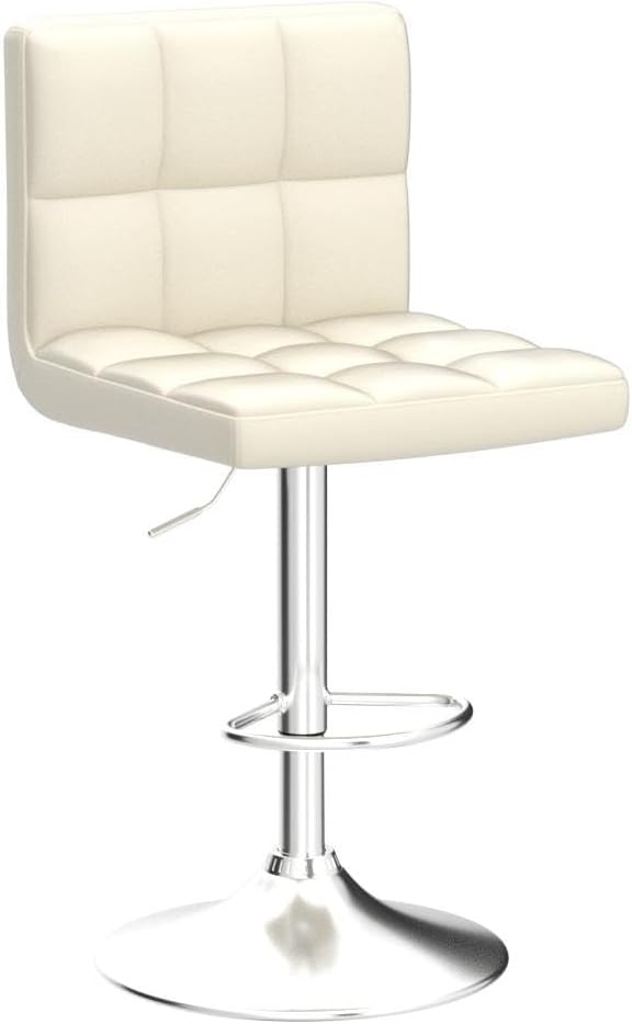 Yaheetech Bar Stools Set of 4 Adjustable Counter Height Barstools Beige