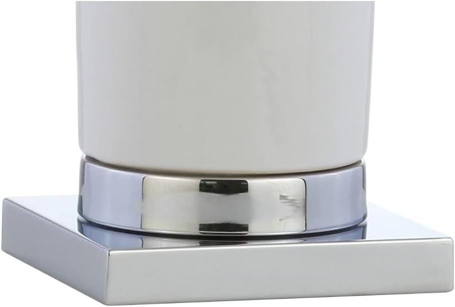 JONATHAN Y Dallas LED Table Lamp Ceramic Metal 31.5", White/Chrome