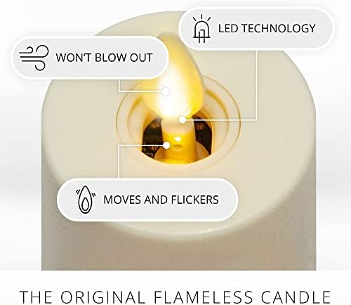 Luminara Flameless LED Tea Light Candle, 1.4" x 2", Pack of 2, Plas...