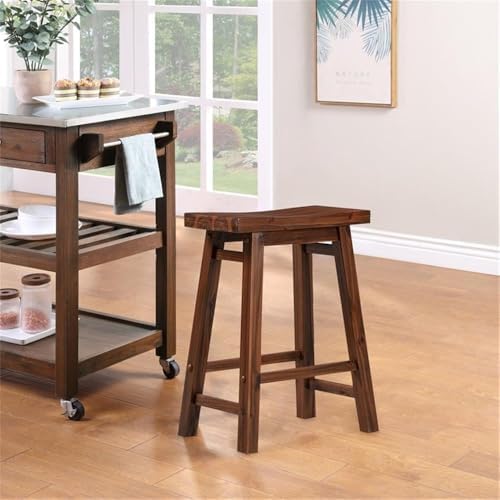 Boraam Sonoma Saddle Stool, Chestnut