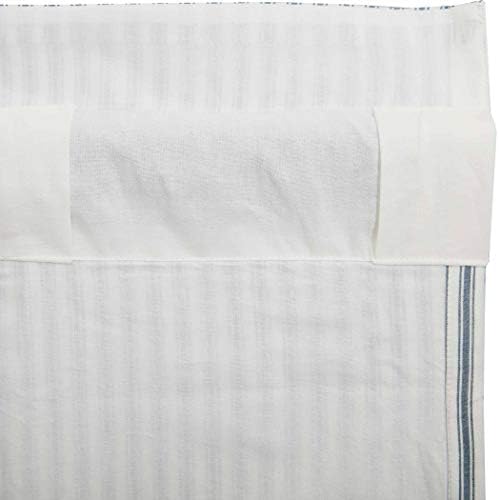 VHC Brands Sawyer Mill Blue Window Tier Set Country Kitchen Curtains Farmhous...