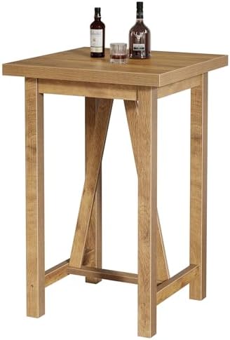 Tribesigns Square Bar Table, 39.4" Tall Counter Height Pub Table for Coc...