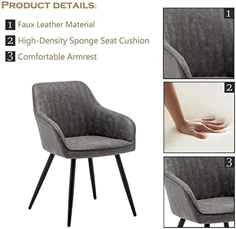 annjoe Faux Leather Accent Chair Arm Chairs Living Room Chairs Leisures Chair...