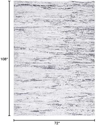 SAFAVIEH Amelia Collection Area Rug - 6' x 9', Light Grey & Charc...
