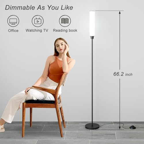 Nukanu Floor Lamp with Remote Control,Bright Floor Lamps for Living Room/Bedr...