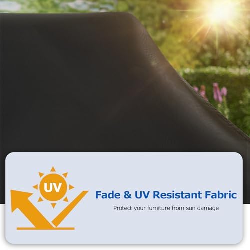 SunPatio Outdoor High Back Chair Covers 2 Pack, 27"W x 30"D x 42&qu...