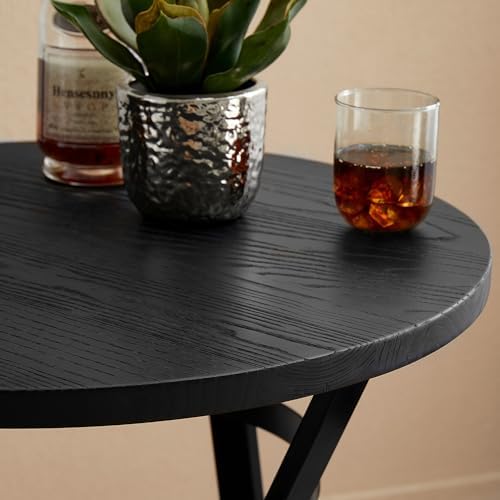 Glitzhome 41.25" H Round Bar Table, Bistro Pub Table with Solid Wood Top...