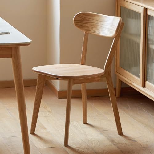 Oak Dining Chairs, Kitchen Chairs, 100% Solid Wood Modern Dinner Chair with C...