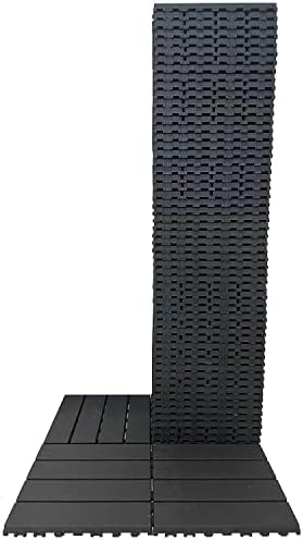 60 sq. ft Plastic Interlocking Deck Tiles,60 PCS Patio Deck Tiles,12"x12...