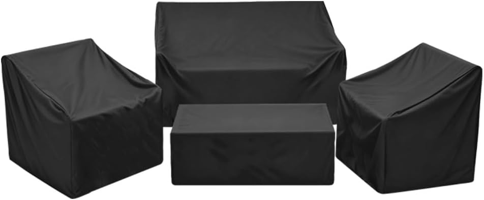 420D Patio Furniture Covers 4 Piece Set, Waterproof & UV Resistant Outdoo...