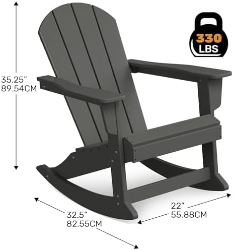 Costaelm Outdoor Adirondack Chair, All Weather Resistant Classic Balcony Chai...